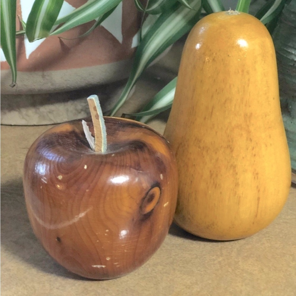 Vintage Wooden Teak Mid Century Fruit